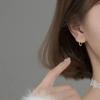 classic simple temperament gold Color Stainless Steel Twist Round Hoop Earring for Women Charm korea Earring Jewelry Accessories