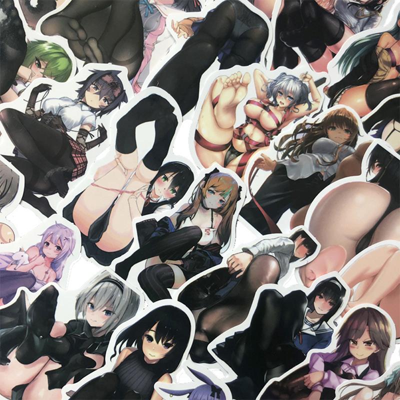 Nálepka 100ks Anime Sexy Girls Krásné Skateboard Laptop Kytara Kufr na kolo