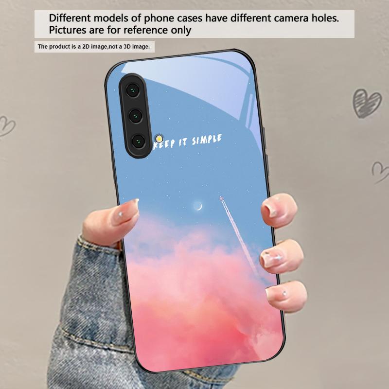 Dunkelblaues Meerwasser Für OnePlus Ace 2 3 2V 5 Pro Nord CE 2T 2 3 Lite N20 N30 6 7T 8 8T 9 10 Pro 11R 12R 13R Glas Handyhülle