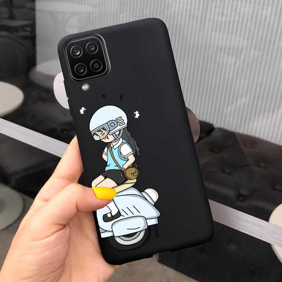 Für Samsung Galaxy A12 Hülle M12 F12 Cue Süßigkeiten Bemalte Abdeckung Weiche Silikon Handyhülle Für Samsung A12 M 12 GalaxyA12 Coque Bumper