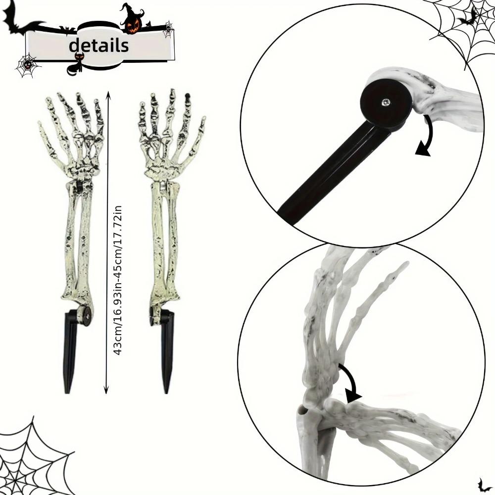 2pcs Halloween Ghost Doll Ground Insertion Decoration Horror Style Outdoor Courtyard Logo Decoration Female Ghost Doll Outdoor