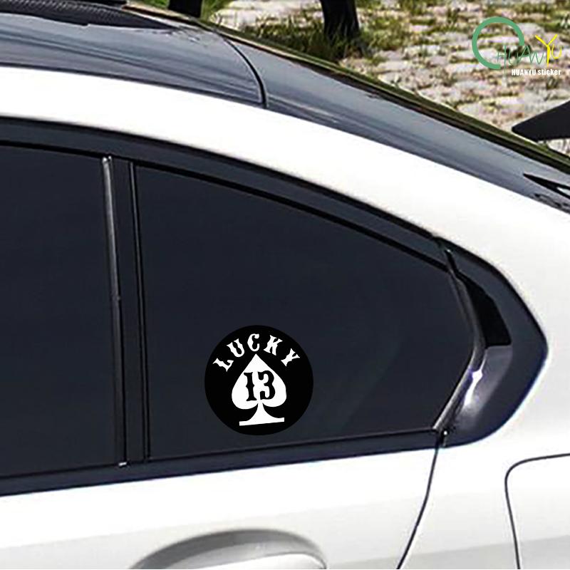 Four-leaf Clover Lucky LUCKY Car Side Window Glass Body Sticker Interior Cover Scratch Reflective Sticker