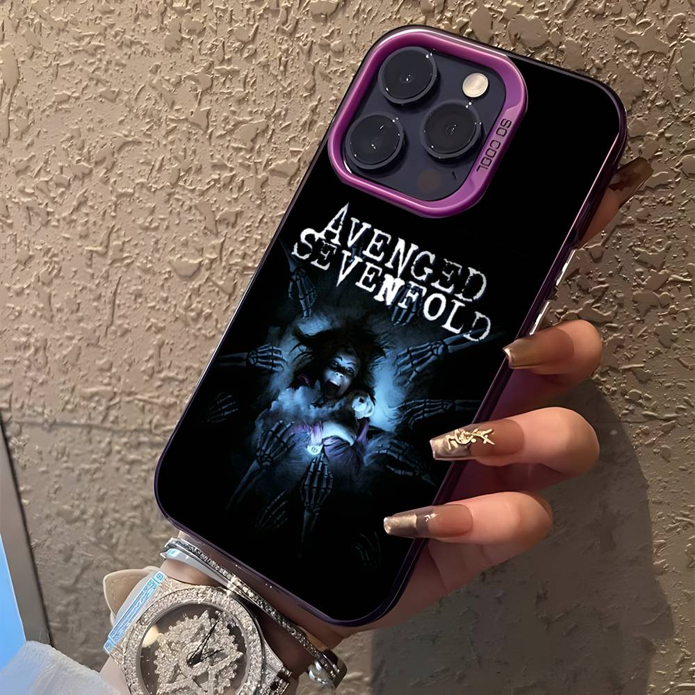 A-Avenged S-Sevenfold Rock For iPhone 17,16,15,14,13,12,11,Mini,Pro,E,SE4,XS,MAX Purple Shockproof Candy Matte Cover