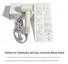 High-Power Silent Hair Dryer with Constant Temperature & Quick-Dry Technology, Negative Ion Feature for Home & Dorm Use