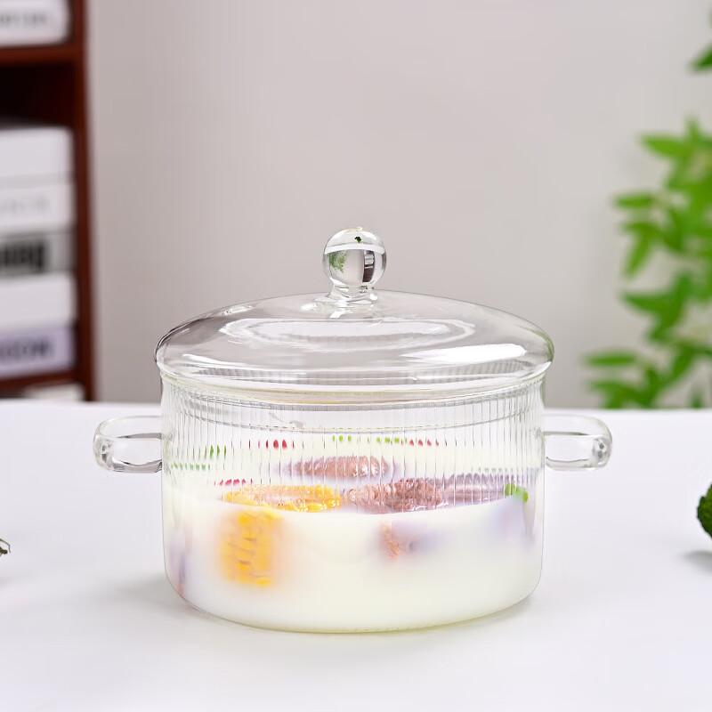 Versatile Amber Glass Stew Pot