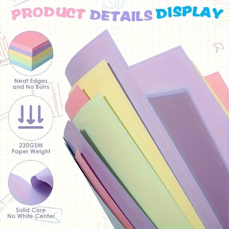 100 Arkuszy Pastelowy Kolor Karton, Gruby, Na Prezenty Urodzinowe, Scrapbooking, Tworzenie Kartek, Drukowanie, Projekty Szkolne i Rękodzieło DIY