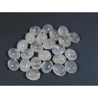 8X10MM Natural Rose Quartz Oval Cabochon Loose Gemstone 24Pcs Lot 72Cts. A-353