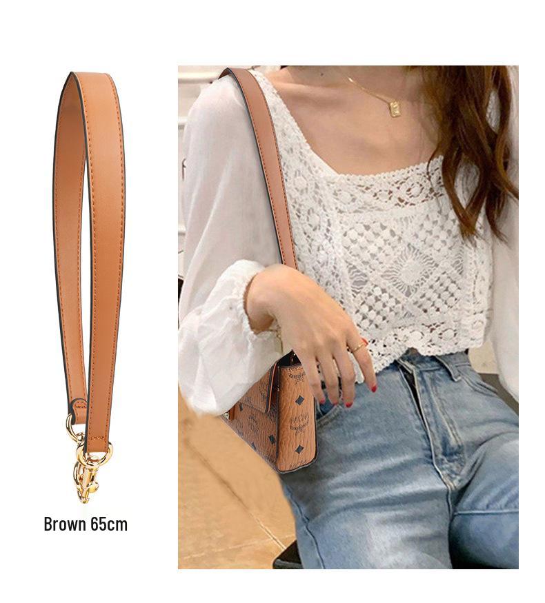 Black PU Handbag Replacement Strap: Women's Underarm Bag, Short Single Shoulder Handle, Trendy Plain Design