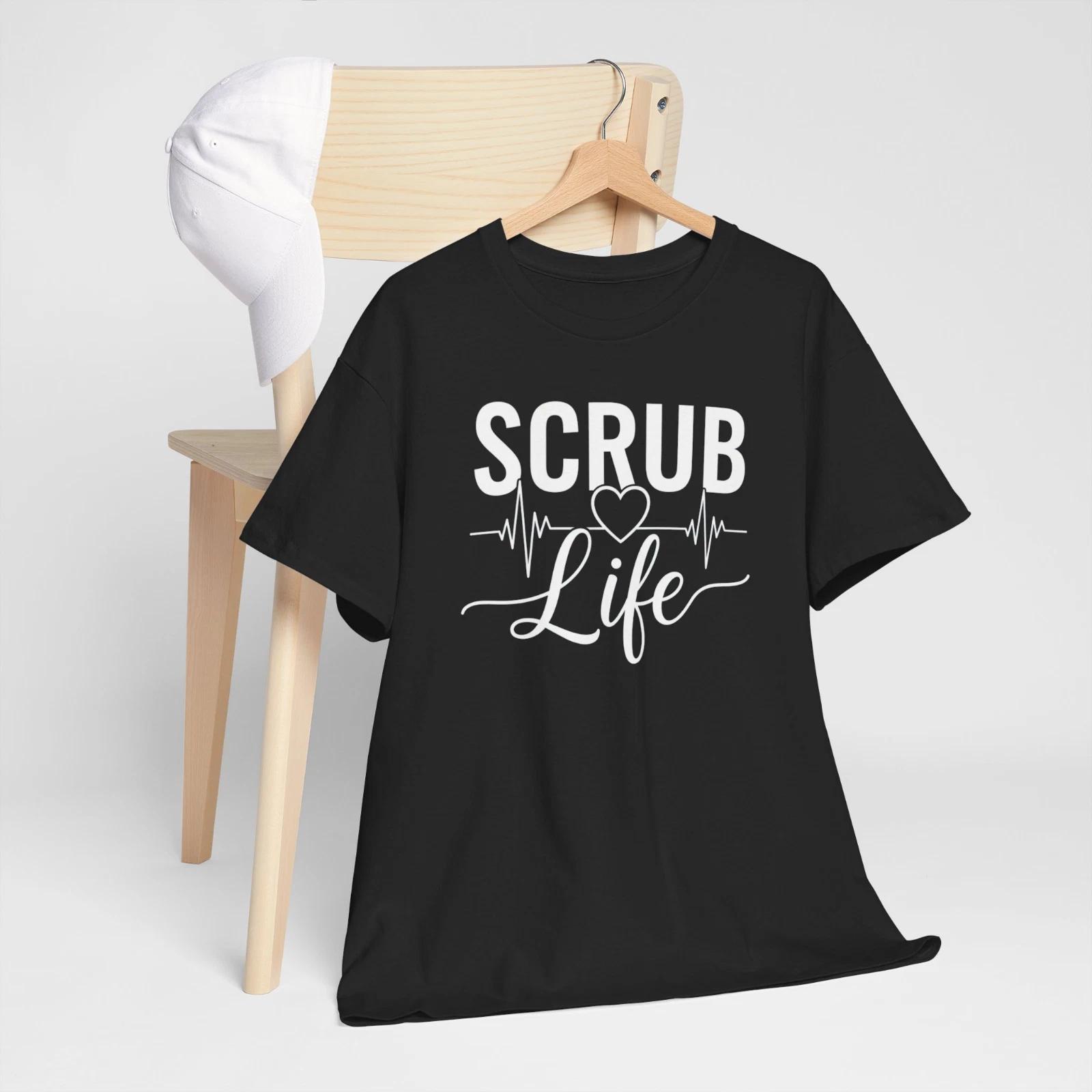 Черная свободная рубашка с графическим дизайном  Scrub Life  2XL