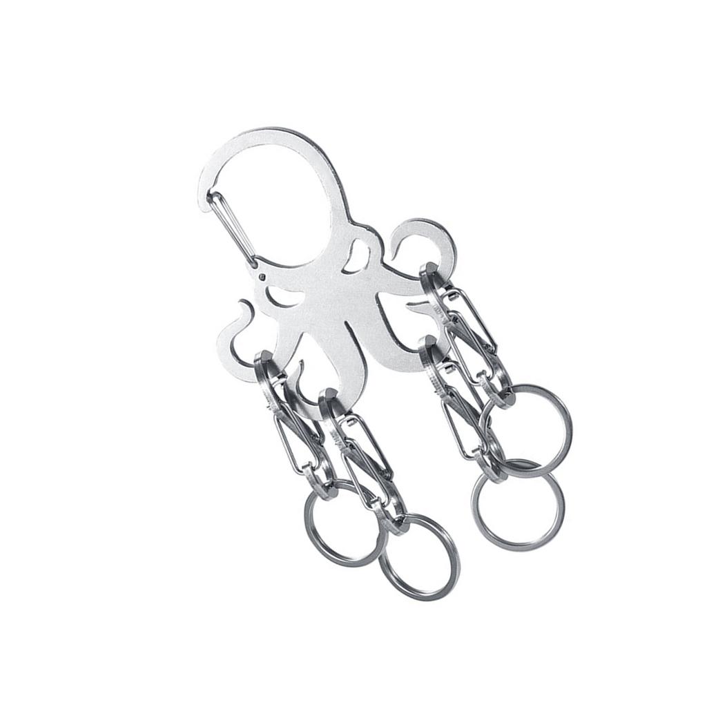 Steel Keychain with Secure Rotating Clip Strong Key Holder Sea Creature Key Accessories for Commuting & Adventures