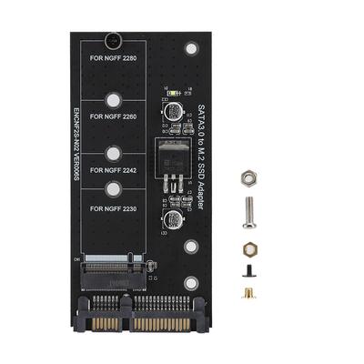 M.2 NGFF SSD na SATA 22PIN Pevný disk Stabilní výkon Adaptér Riser karta