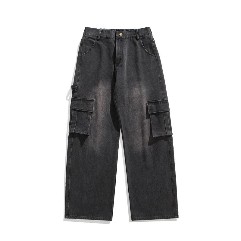 2025 Spring Men Wide Leg Washing Jean Pants Men Trousers Loose Casual Street Fashion Oversized Jeans Fashion Men Denim Pants
