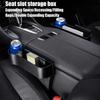 Universal Car Seat Gap Storage Organizer Box with Two Cup Holders and Phone Pocket for Neat Car Interior