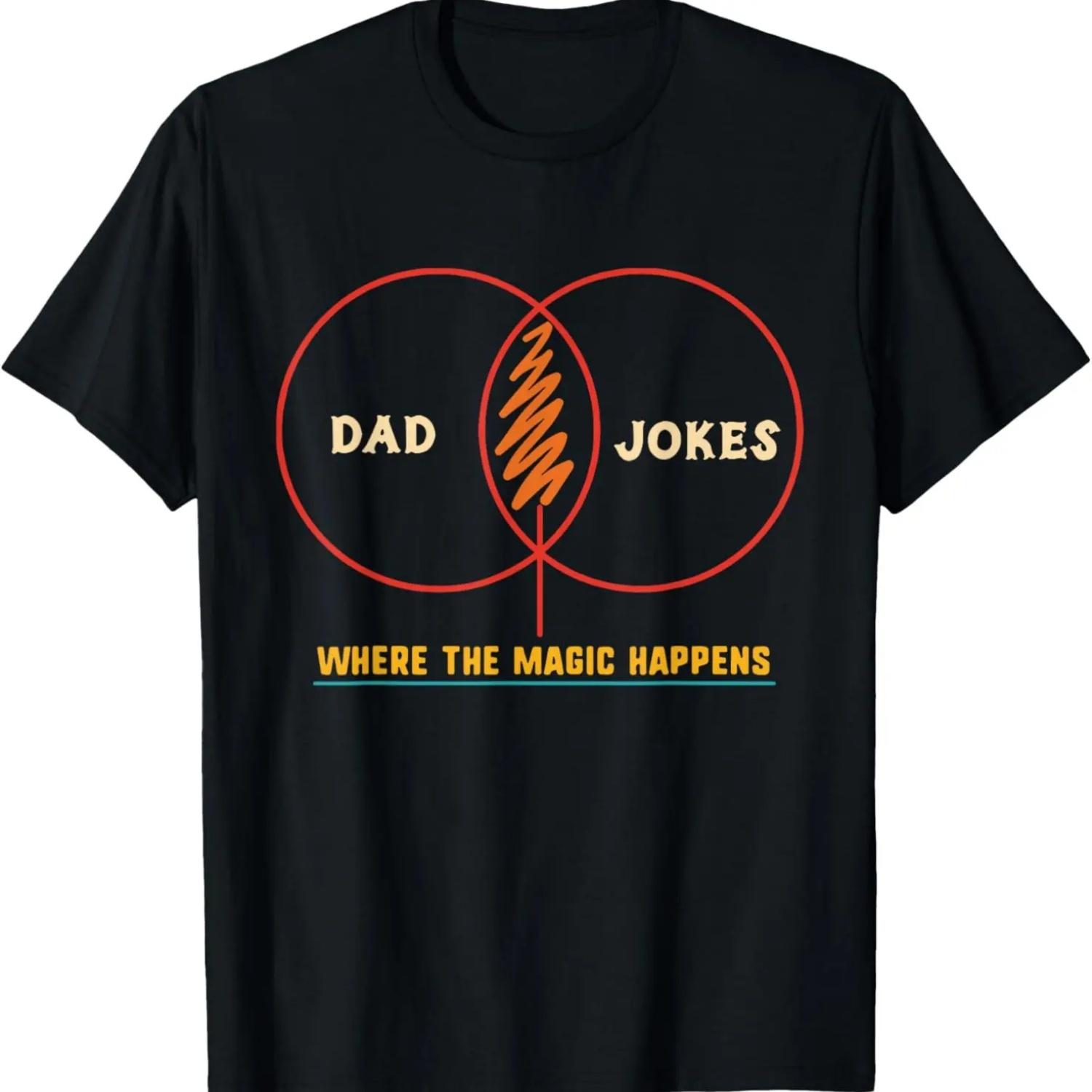 Dad Jokes Where The Magic Happens Retro T-Shirt S чёрный