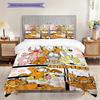 Garfield'S Adventures Comics Bedding 1 Duvet Cover 2 Pillowcase Without Core Bedding Set Christmas Birthday Gift Soft And Comfortable