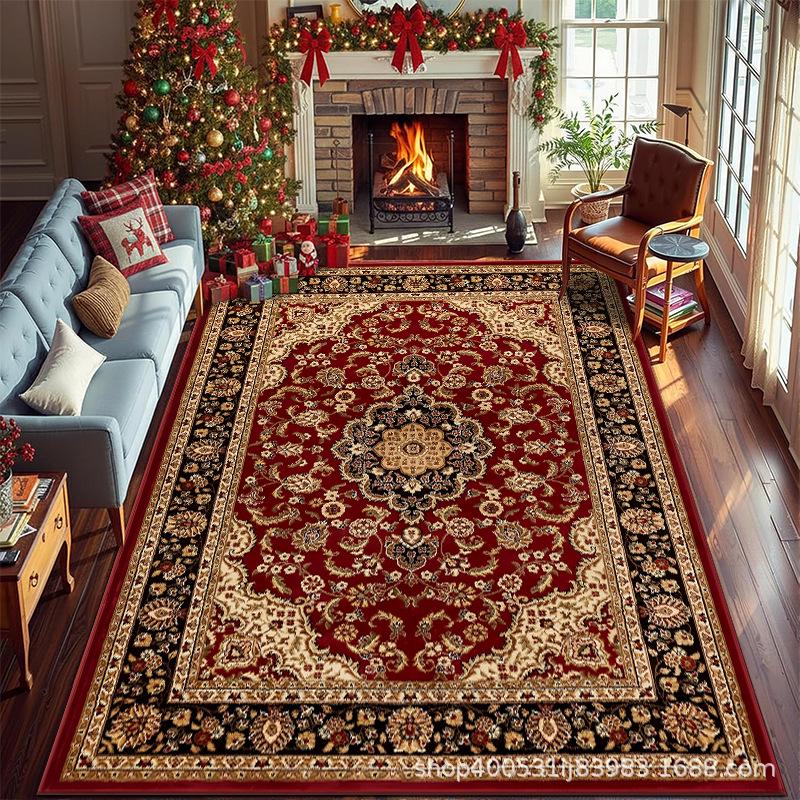 Vintage Persian-Moroccan Outdoor Photography Rug & Retro Bedroom Floor Mat