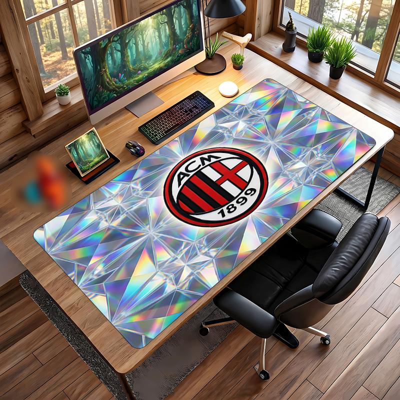 AC Mailand Bedrucktes Großes Mauspads, Rutschfeste Weiche Gummi Gaming Schreibtischmatte für Büro Laptop Computer Dekor