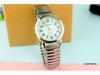 Large Number Luminous Elderly Quartz Watch with Waterproof Stainless Steel Elastic Band