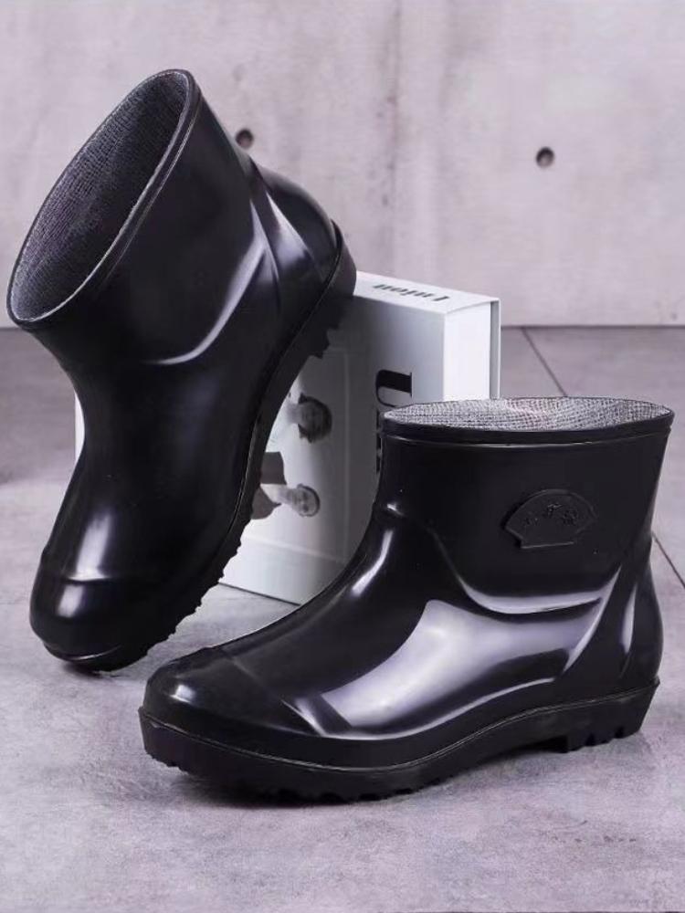 Chef Kitchen Oxfords Winter Fleece-lined Short Men's Rain Boots Warm Cheap High Quality Outdoor Comfortable Rainy Day Male Shoes