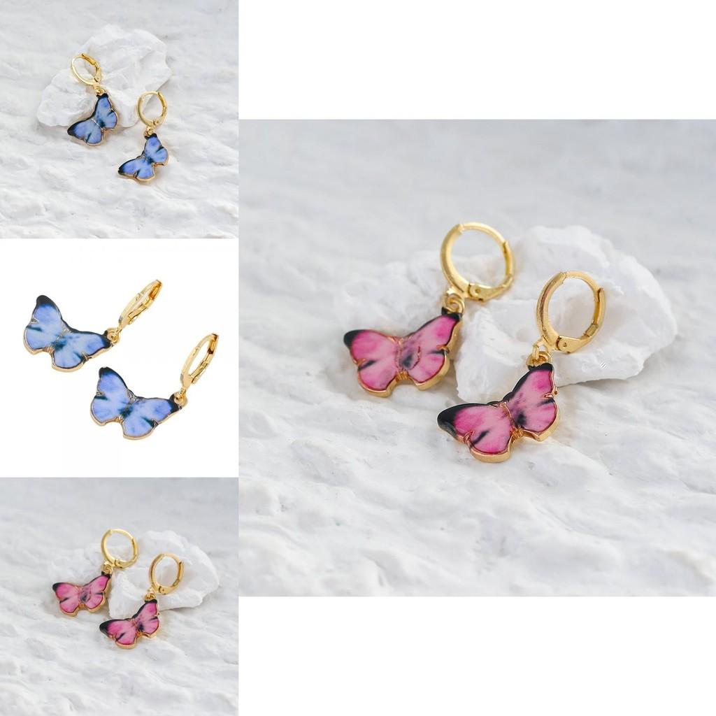 Chic Purple And Pink Alloy Earrings 2022 Summer Fashion For Women