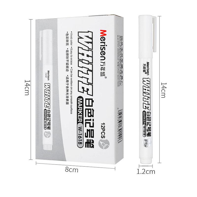 NEW 10PCS Gel Pens Waterproof Metal Marker Permanent White Paint Pen Washing Art Painting Graffiti Pens Art Supplies School Stationery