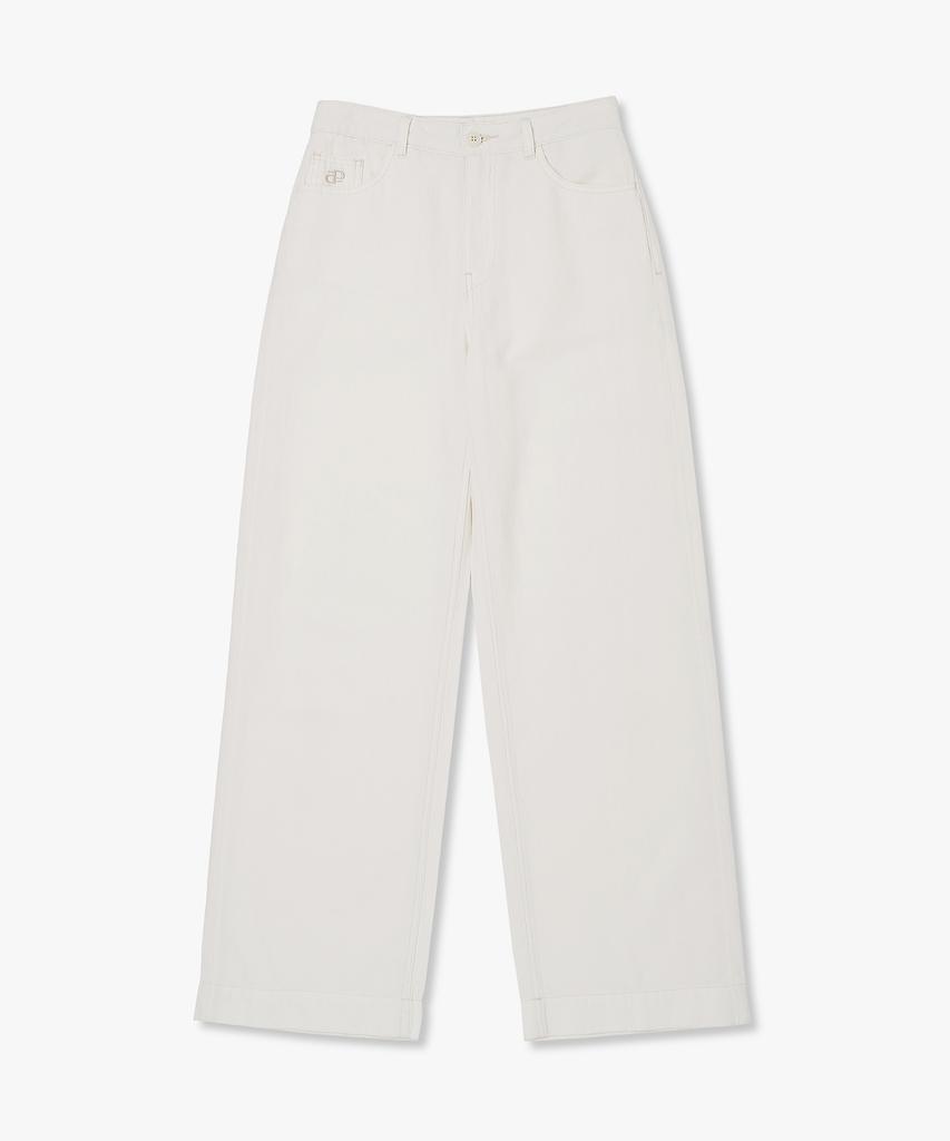 PLAC WOMEN Wide Linen Pants M36 White