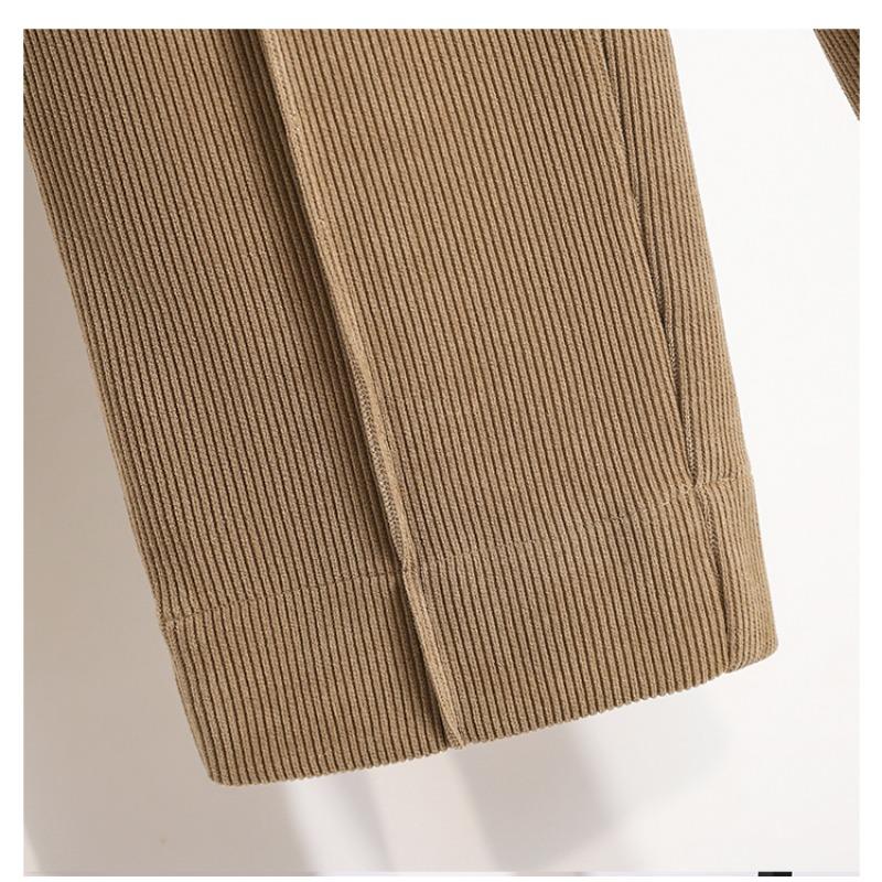 Dimanaf 2025 Autumn Plus Size Corduroy Trousers New Women Clothing Fashion Loose Pleated Vintage Pants