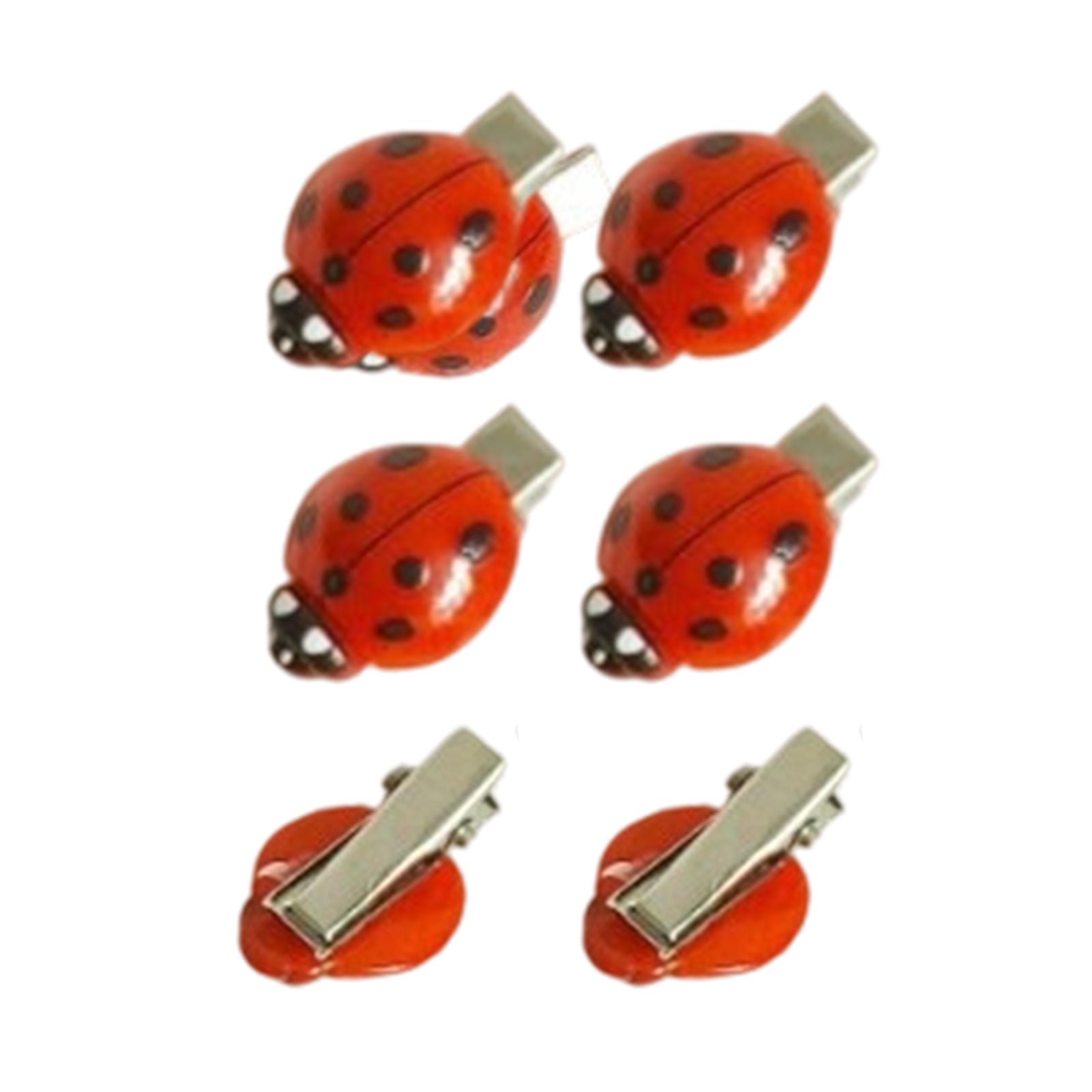 

6 шт. мультяшные заколки для волос в виде божьей коровки, заколки с сильной фиксацией, модные аксессуары для волос для детей, девочек, женщин, для повседневной носки