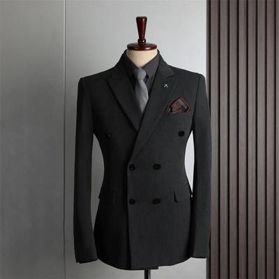 Männer Casual Fashion Business Blazer Jacke für Männer Zweireiher Anzug Jacken Mantel Männliche Männer Kleidung