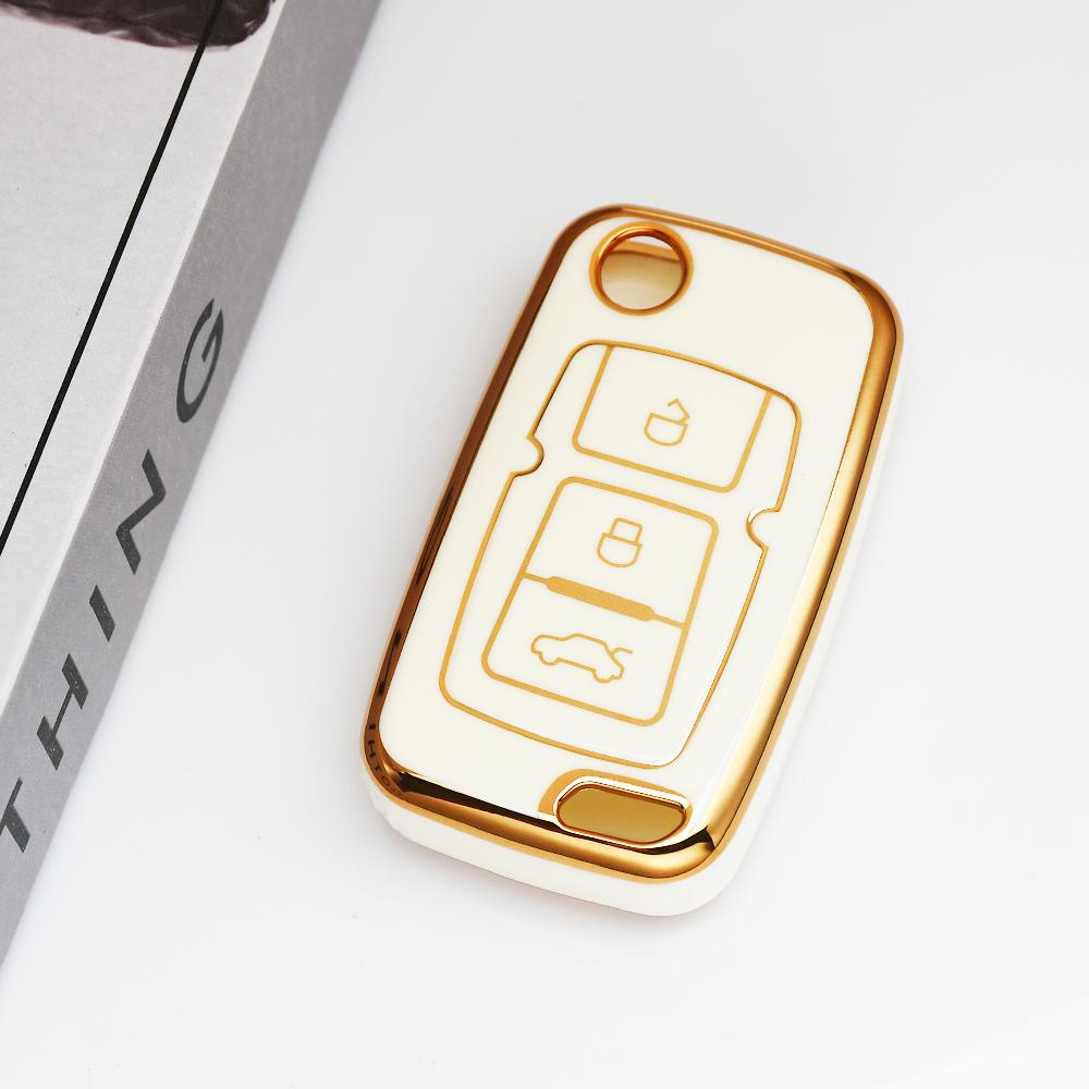 TPU Remote Keyless Shell for Geely Emgrand EC715 EC718-RV GC5 GC6 EC8 SL EU 7 EC7 EC715 EC718 EC7-RV Car Folding Key Case Cover