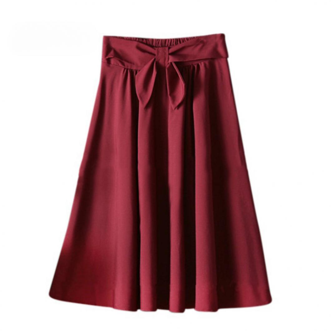 

Женская юбка макси в стиле бохо, однотонные длинные юбки, повседневная юбка-миди с завязками спереди и складками One Size