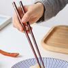Wooden Chopsticks Solid Wood Cherry Chopsticks Household High-grade Wooden Non-slip Chopstick Pointed Japanese Style Norbi