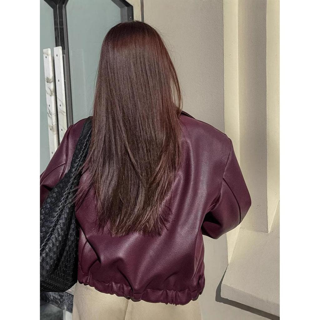 Faux Leather Jackets Women Fashion Lapel Zipper Long Sleeve Female Coats Autumn Winter Lady Street Outwear