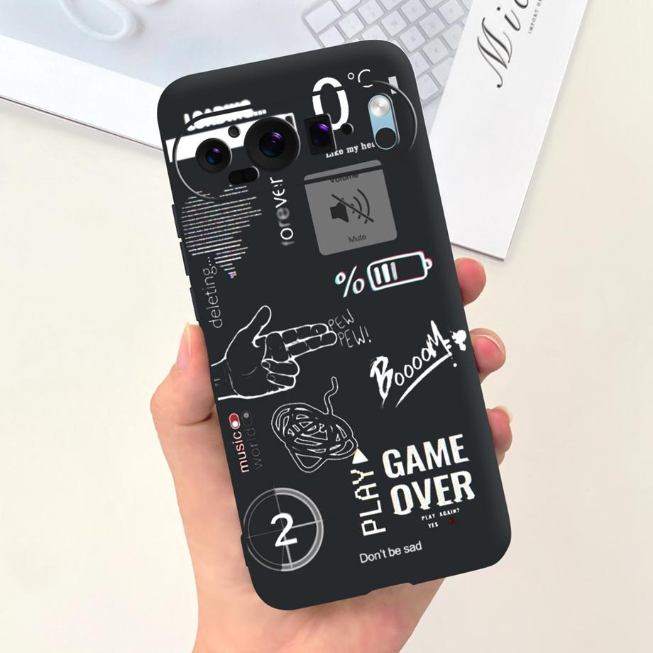 Cartoon Black Cat Cool Style Phone Case For Google Pixel 9 9Pro 7 6 6a 6Pro Coque Fundas Ultra Soft Silicone TPU Bumper Cover