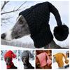 Sombrero de Punto Transpirable Elástico para Perro Cubre Orejas Acogedor Envoltura para Cabeza de Mascota con Bola Calentador para Cuello y Cabeza Protector Uso Diario