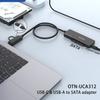 ONTEN UCA312 USB A+USB C To SATA Adapter with 3 Ports USB 3.0 Hub for 2.5 Inch HDD SSD