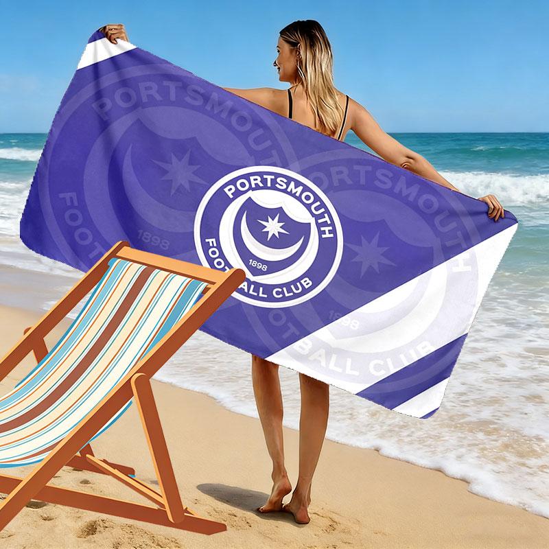 Asciugamano da Spiaggia Stampa Portsmouth, Asciugamano Grande Morbido ad Asciugatura Rapida per Spiaggia Campeggio Nuoto