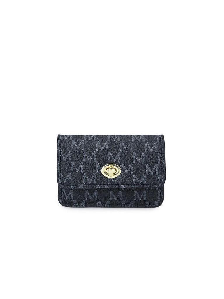 Women's Retro Letter Print Ultra-Thin Coin and Card Holder