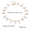Böhmische Dame Perle mehrschichtige Blume Schleife Herz Halsband kurze ultrafeine Schlüsselbeinkette Halskette