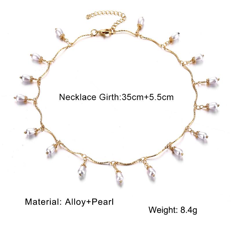 Böhmische Dame Perle mehrschichtige Blume Schleife Herz Halsband kurze ultrafeine Schlüsselbeinkette Halskette