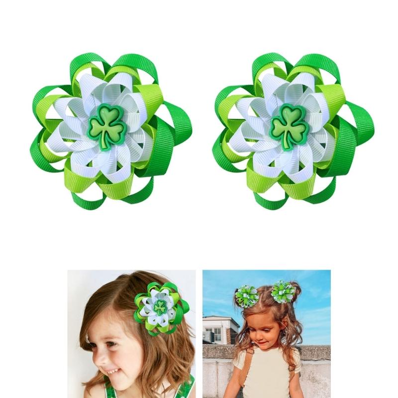 1 Pair Saint Patrick's Hair Clips Stylish Girls Hair Barrettes Hairclips Side Hairpin Trendy Headwear Hair Accessories