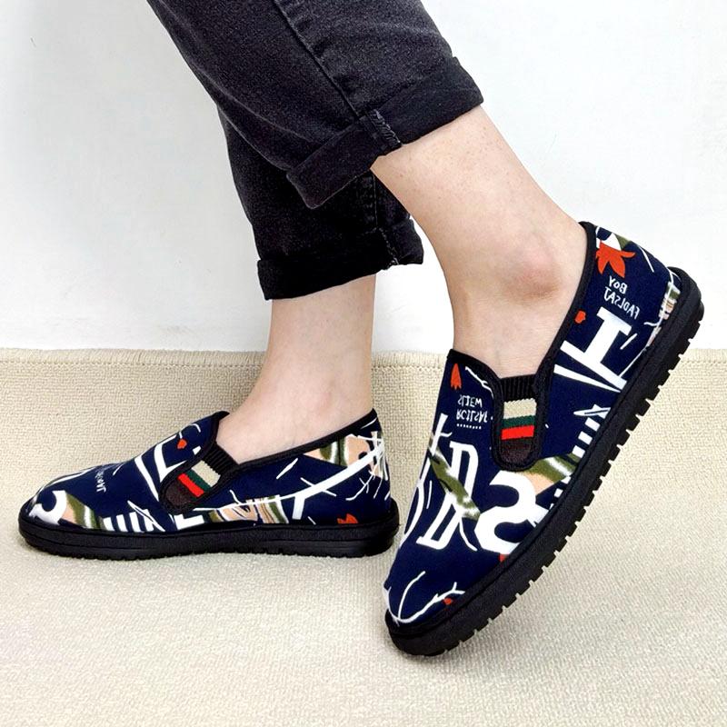 Fashion Shoes Woman 2025 Slip-on Soft Tennis Female New Slip On Nurse Summer Breathable Fabric Slip On Shoes For Women Soft Tennis Femal