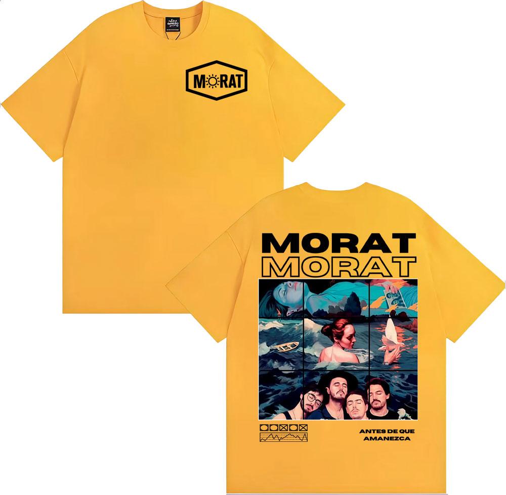 2025 Summer Band Morat Music Album Merch Mens Clothing Fashion Hip Hop Rock Style Tshirts Summer Tops EU Size Cotton Tshirt