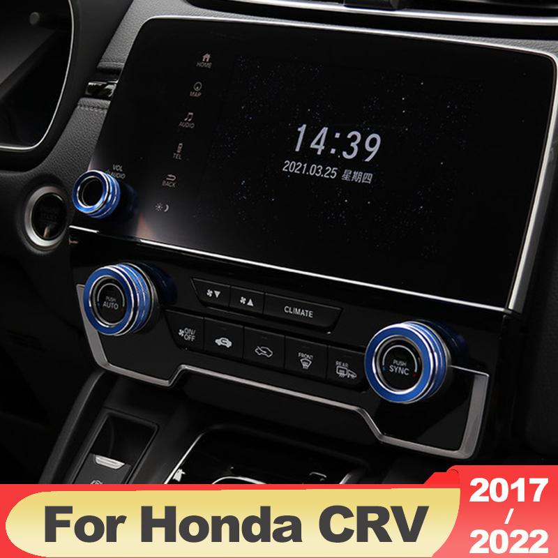 Pro Honda crv CR-V 2017 2018 2022 Aluminium Car Klimatizace Spínač Knoflík tlačítka Kroužek ozdobný kryt Příslušenství