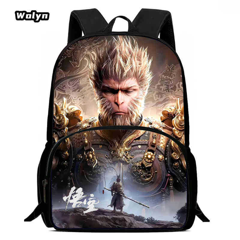 Wukong Black Myth Wukong Spiel Animation Rucksack Schüler Schultasche Computertasche