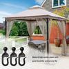 Römische Zelt-Pergola-Sonnenschutz-Eisenzaun-Gaze-Transparenter Vorhang, Kunststoffhaken-Zubehör