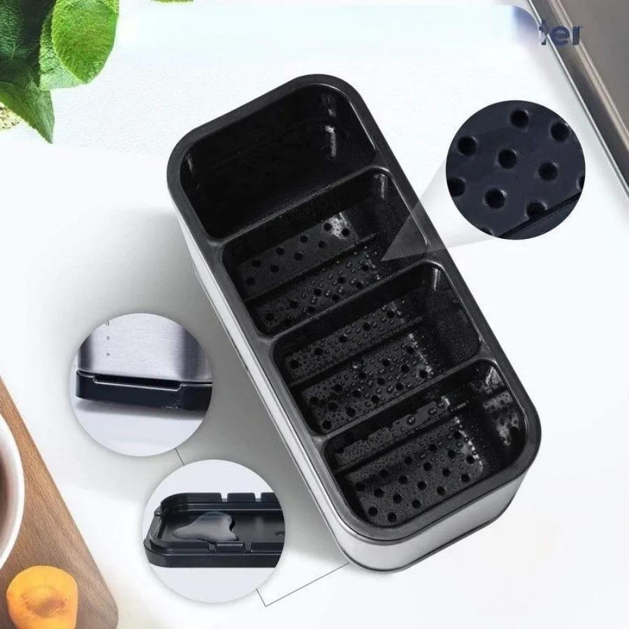 Stainless Steel Tableware Rack Drain Storage Box
