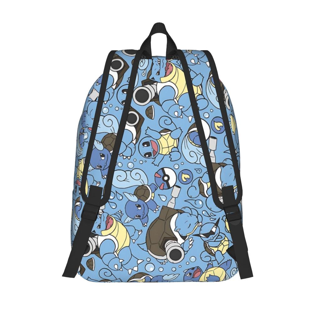 Fashion Pokemon Theme Blastoise Backpack  Mochilas Classic For Work Sturdy Shoulder Rucksack