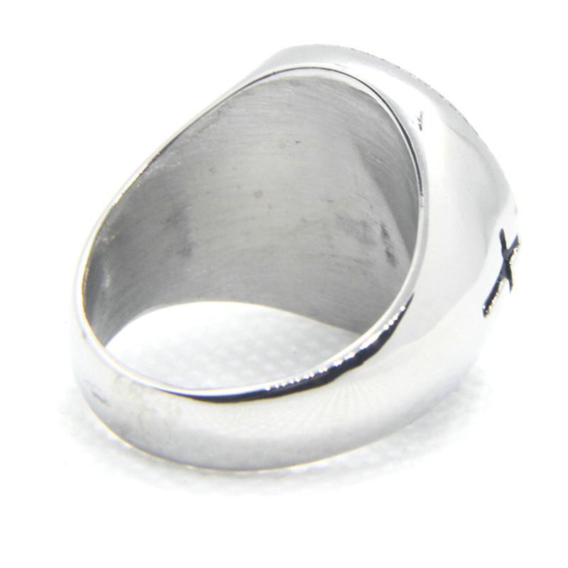 Support Dropship New Size 8-13 Love Heart Ring 316L Stainless Steel Fashion Jewelry Polish Cross Heart Ring 8