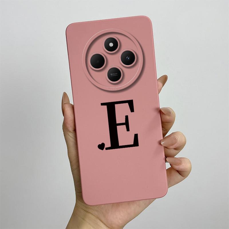 For Redmi 14C 4G 5G Case Cute Initial Letters Shell Soft Silicone Phone Cover Little Mi Poco C75 PocoC75 Shockproof TPU Fundas